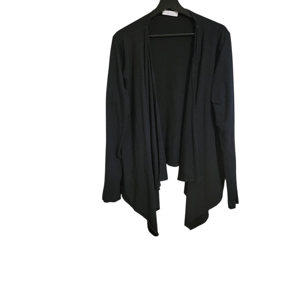 Bryn Walker Black Bamboo Long Sleeve Cardigan Topper